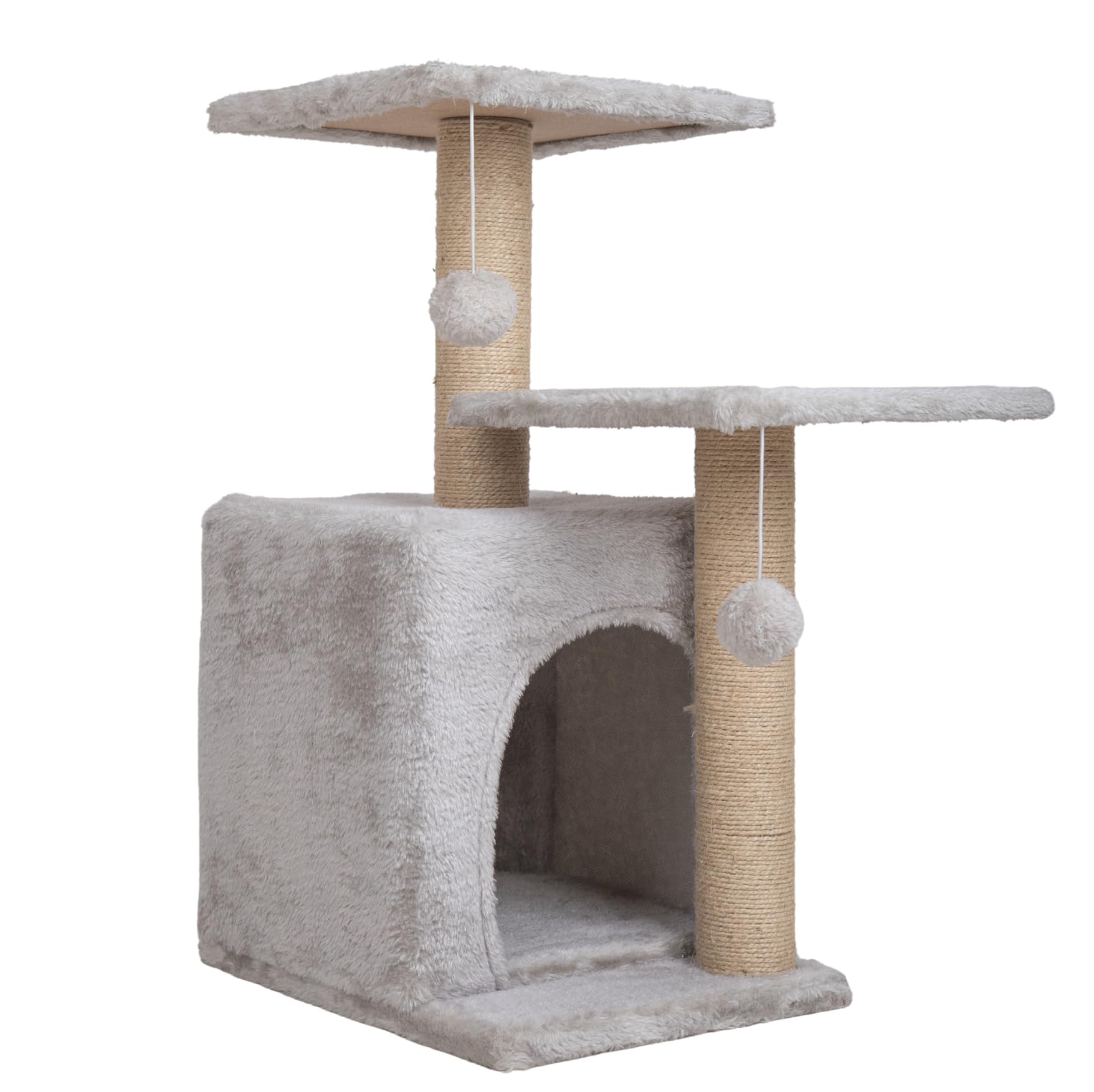 Wudyhub Cat Tree Indoor Climbing Activity Tower with Scratching Posts | Cat-02-Grey | 30x40x66 cm 2