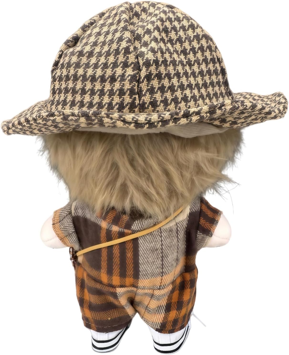 20cm Plush Doll Clothes Set - Fashion Jumpsuit Outfit with Hat, Sunglasses, Crossbody Bag & Shoes for 8 Inch Cotton Dolls, Cool Street Style Accessories