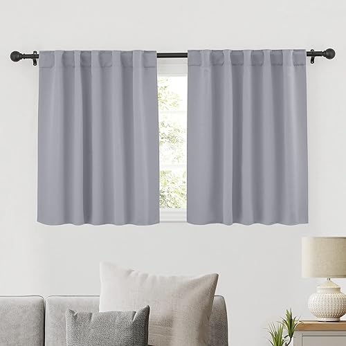 Miniatura 79 de RYB HOME - Cortinas blancas, cortinas para oscurecer la habitación, con aislamiento térmico, juego de cortinas opacas para dormitorio, sala