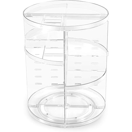 360° Rotating Makeup Organizer, Spinning Bathroom Organizer Countertop, Cosmetic Organizer Makeup Holder Shelf, Make Up Organizers and Storage for Bedroom, Transparent