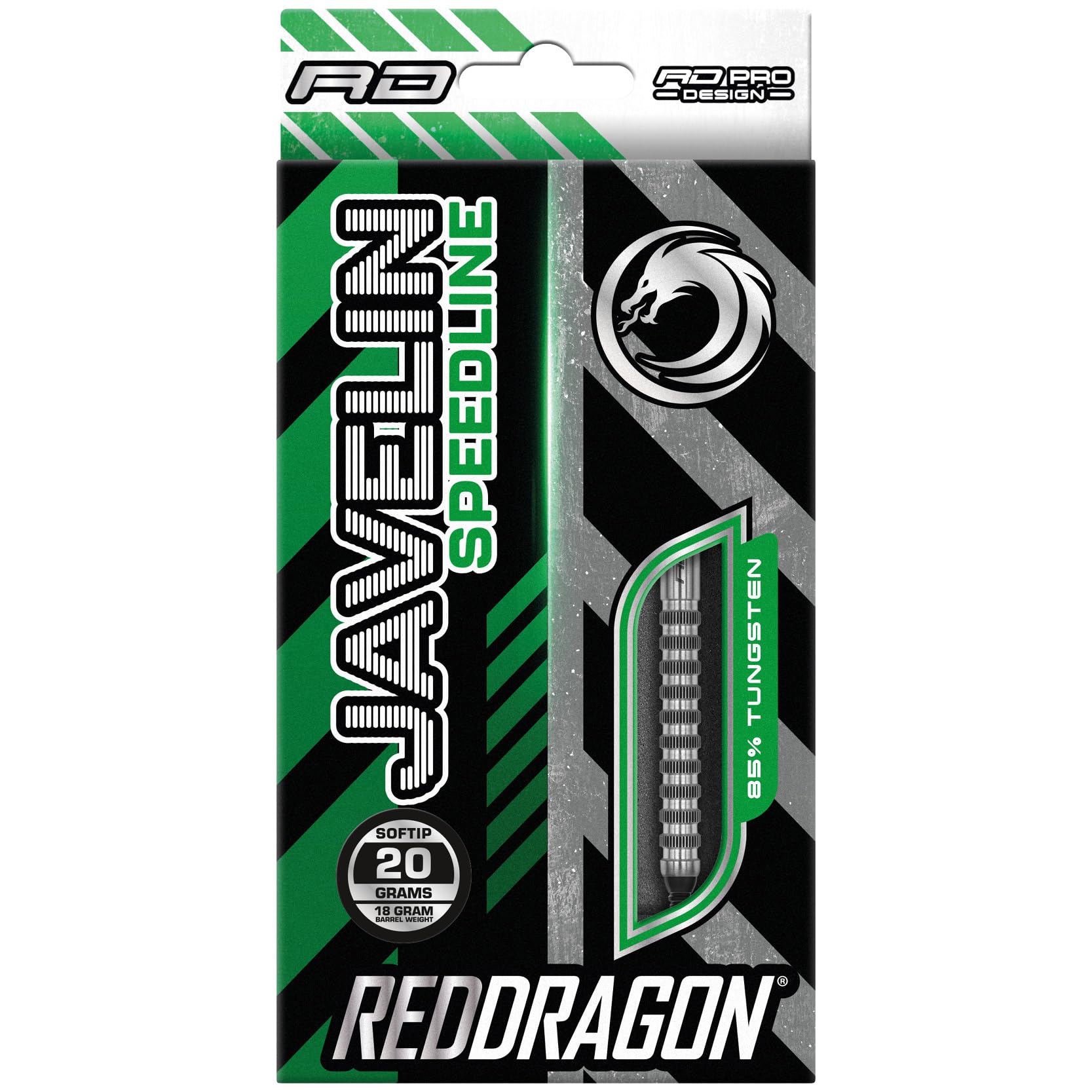 Red Dragon Darts – Javelin Series 18 g barilotto/20 g Peso Intero – 85% tungsteno – Freccette Professionali in Punta Morbida con voli e fusti