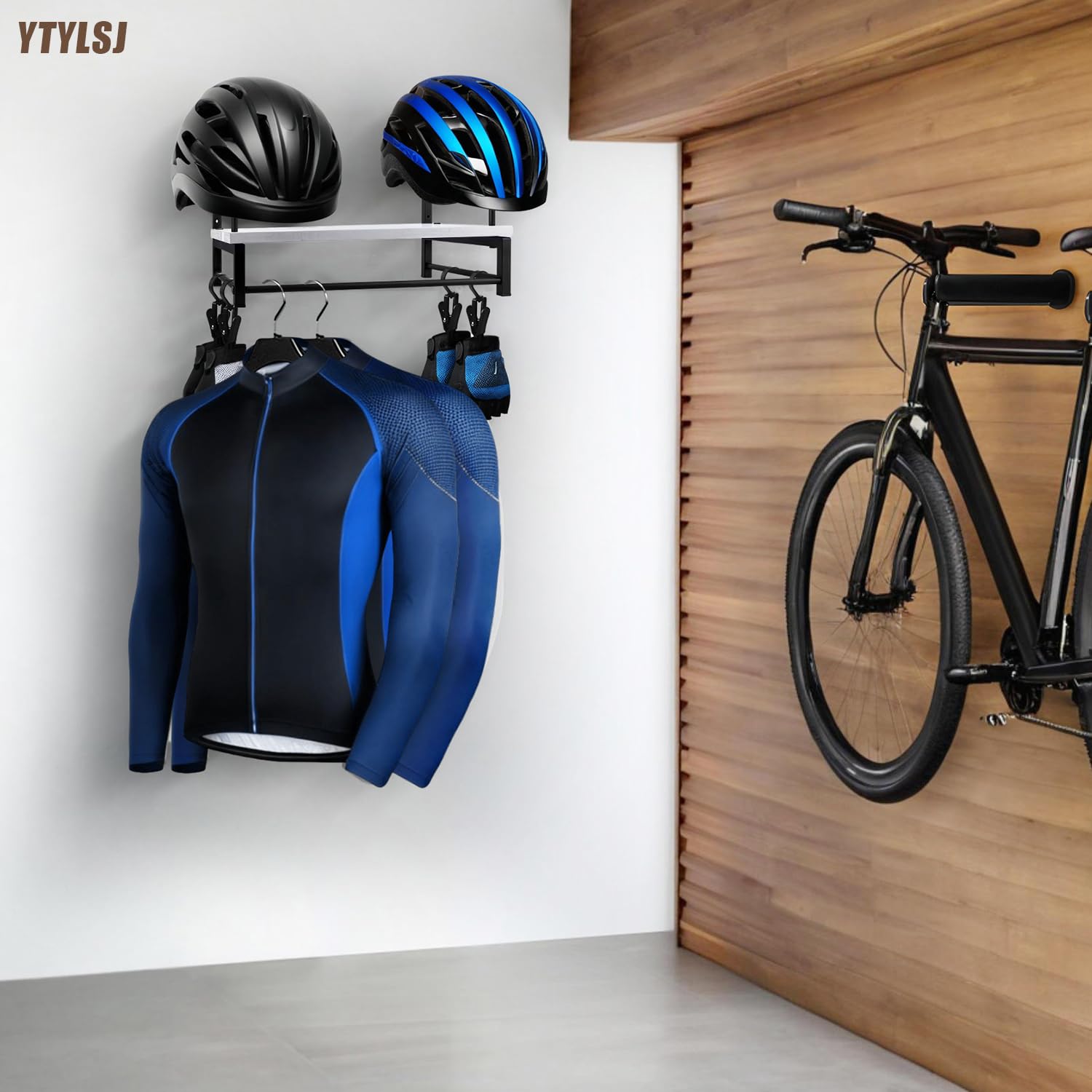 Motorcycle Helmet Holder Wall Mount, Motorbike Helmet And Jacket