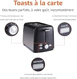 Amazon Basics Grille-Pain 2 Tranches avec 7 Niveaux de Dorage et Tiroir Ramasse-miettes Amovible, Fentes Extra Larges, 800W, Noir - 2