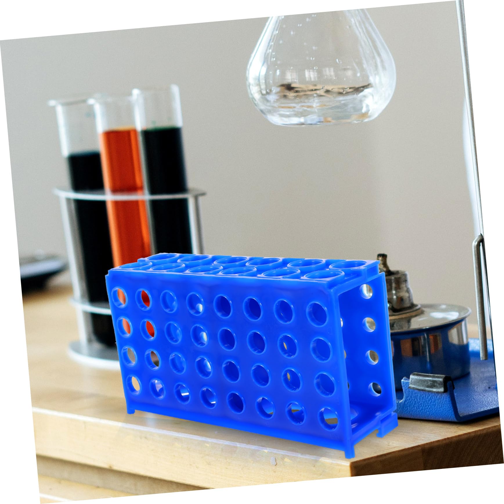 Mobestech 5pezzi Porta Provette Da Laboratorio Multiuso Supporto Per Provette e Tubo Di Campionamento Struttura Compatta e Facile Da Pulire Organizzatore Per Esperimenti Biologia e Chimica