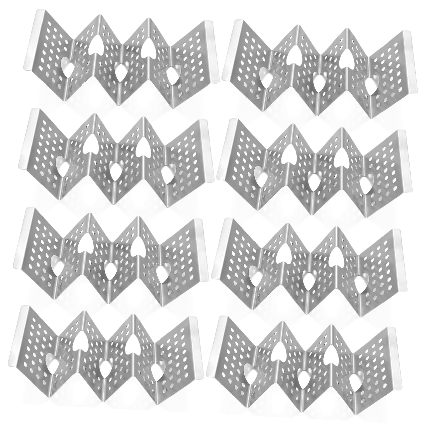HEALLILY 8Pcs Stainless Steel Taco Racks Taco Holders for Home Restaurant Keeps Tortillas Upright for Baking Serving for Family Gatherings Parties
