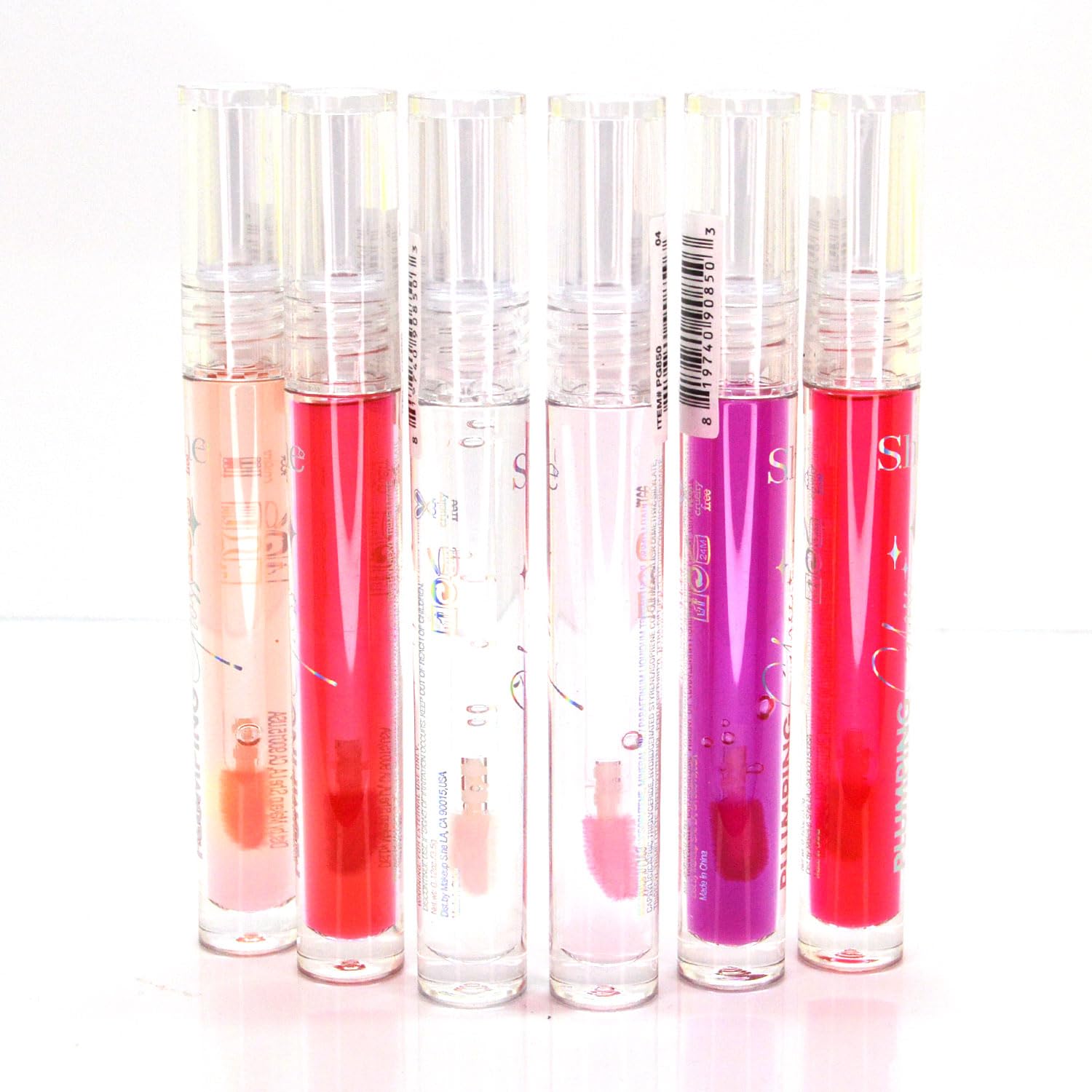 Ruha Apparel6 Full Set of Plumping High Shine Lip Gloss Oil Lipglosses & Carrying Bag