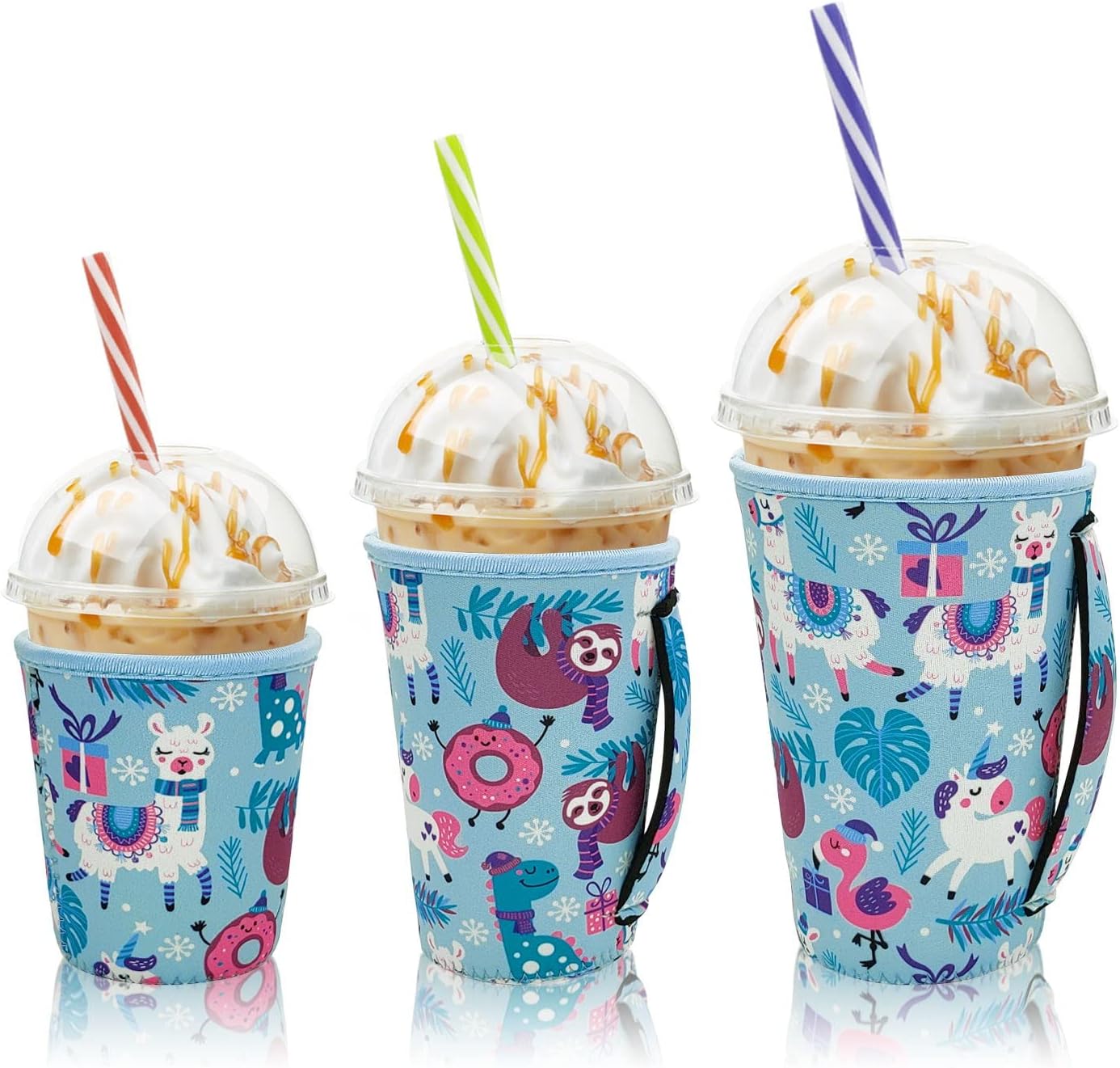 Buy Iced Coffee Sleeve Insulator Sleeves for Cold Drinks Beverages, 3