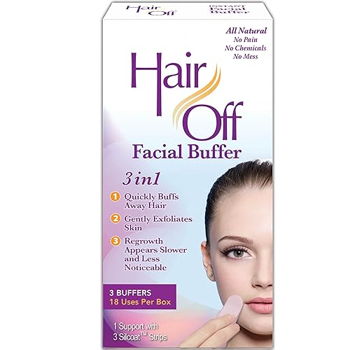 Limpiador facial – Removedor de vello facial sin dolor y sin químicos y exfoliante facial suave – Borrador de pelo para retrasar el crecimiento en