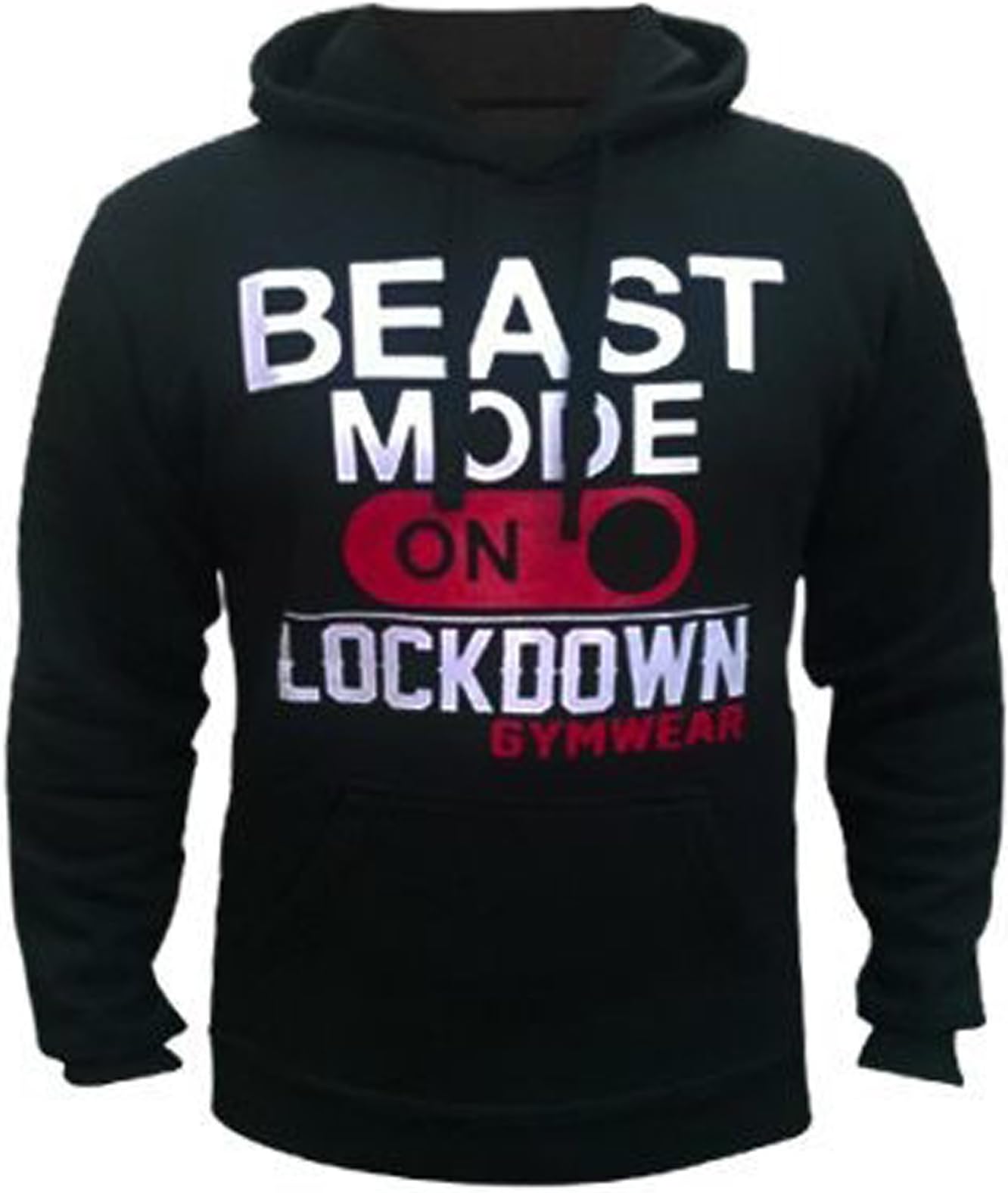 Lockdown Beast Mode On Hoodie Hoody Top Sweat Gym Gymwear Size XL