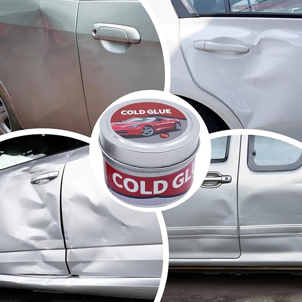 コールドグルーデントプーラー、75 100g 車のへこみ修理 特殊接着剤 へこみ修理、コールドグルーデント除去、冷間接着剤によるデントリペアキット、自動車用冷間コンパクト修復ツールのための車体 - 4