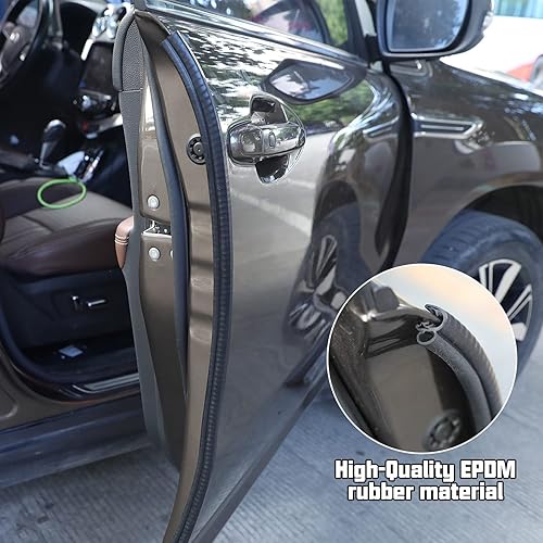 Miniatura 3 de Winunite Protectores de borde de puerta de automóvil mejorados de 30 pies, reducción de ruido, ajuste universal, tira protectora de borde de puerta