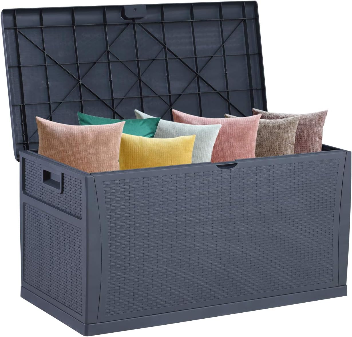 120 Gallon Patio Stroage Deck Box Waterproof Plastic Outdoor Storage Container for Patio Furniture Cushions,Pool Toys,Garden Tools : Patio, Lawn & Garden