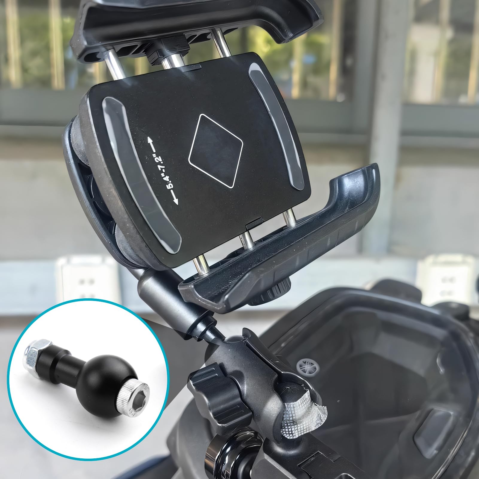 2er-Set Aluminium Kugelkopf-Adapter (17mm Kugel, M6 Gewinde) - Universal Stativkopf für Kameras & Smartphone
