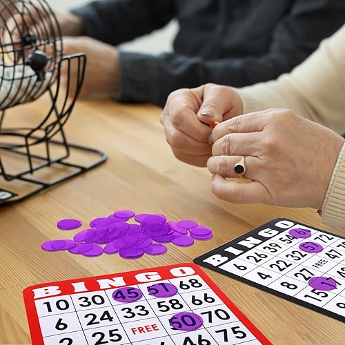 Miniatura 37 de GSE Games & Sports Expert Blue Bingo Chips, 5,000 piezas de fichas de conteo transparentes de alto contraste de 3/4 pulgadas para juegos de bingo