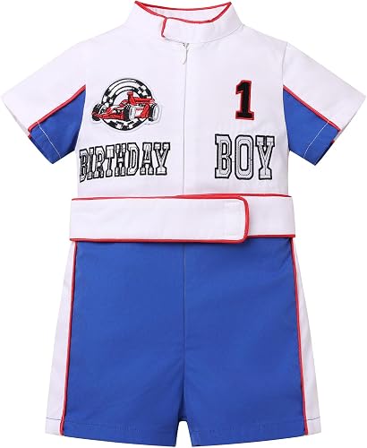 IMEKIS Baby Race Car Driver : Fast One First Birthday Outfit Boy Girl Baby Racec