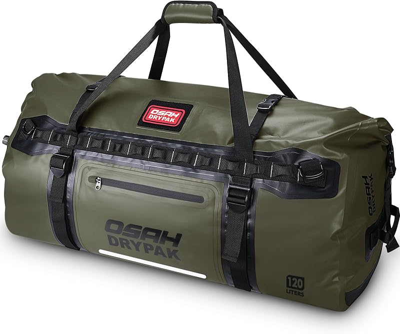 Waterproof Duffel bag Roll-Top Travel Duffel Bag Heavy Duty Waterproof Bag with Straps & Handles 90L/120L/150L for Camping, Boating, Traveling, Motorcycling, Hunting