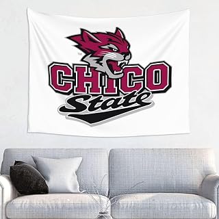 WELLFINEHA Cal State Chico Wildcat Tapestry Wall Hanging for Bedroom Living Room College Dorm Party Decor 29 x 37 Inch