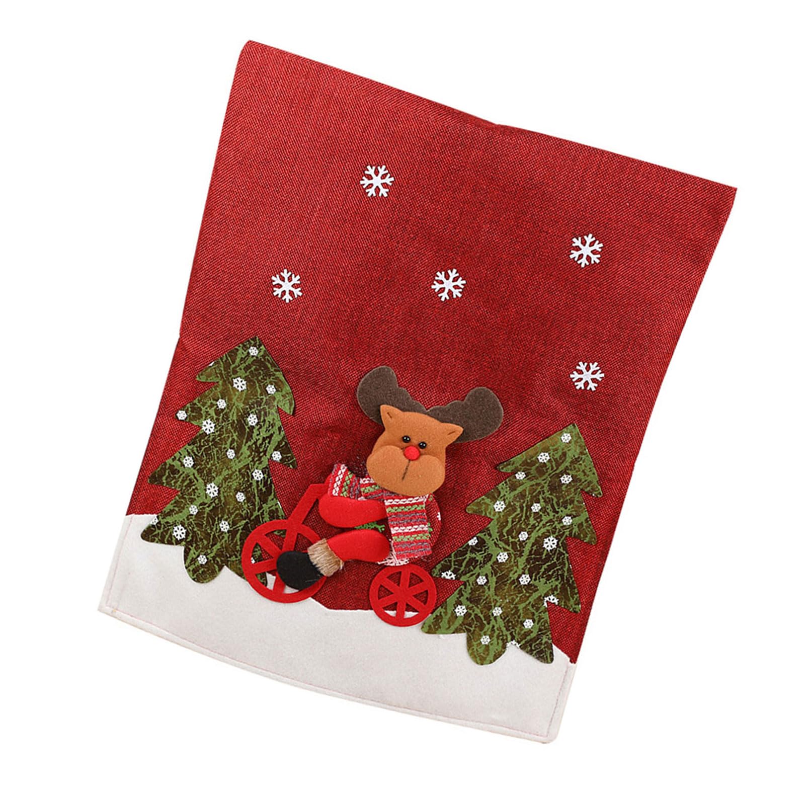 Tsophreniq Christmas Chair Covers Santa Snowman Deer Hat Chair Back Covers Christmas Decoration Dinner Banquet Slipcovers Festive Slipcover
