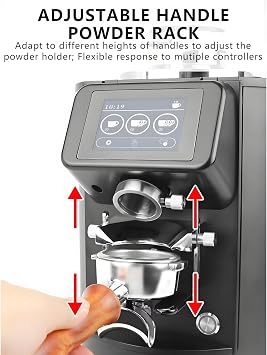 Commercial Espresso Coffee Grinders 2000 Rpm - w/Cleaning Brush + Bottom Bracket,3 Dosing Modes,Touchscreen Control Black (Silver)