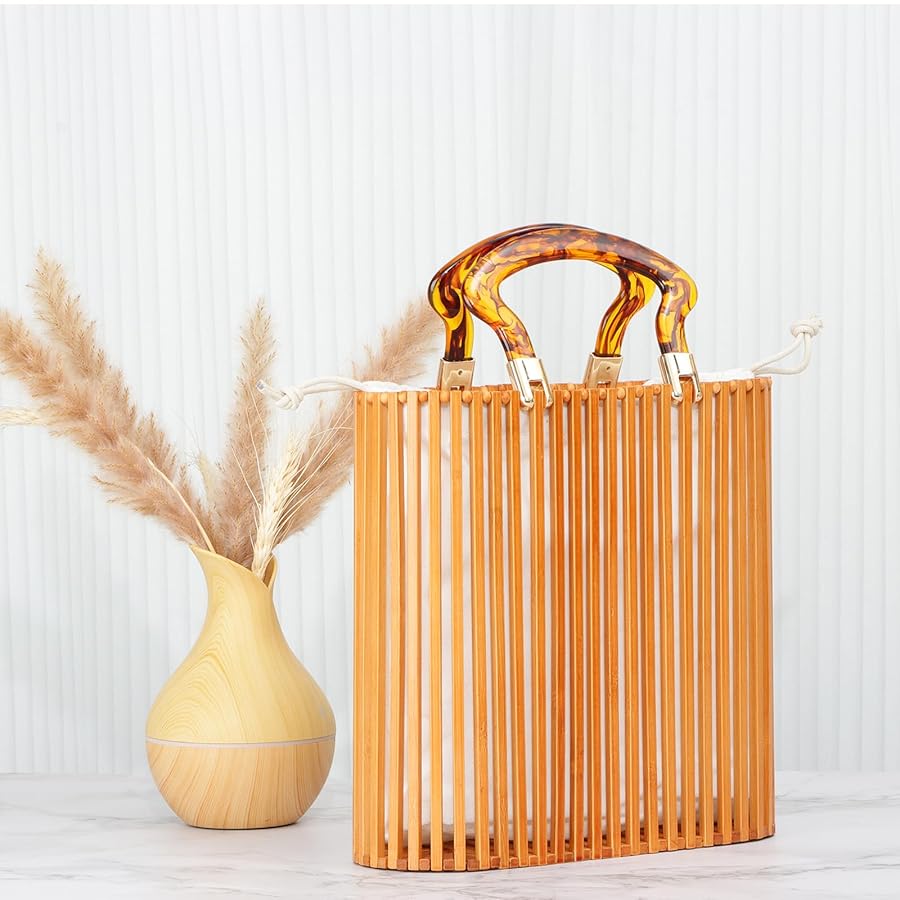 Women's Handbag Acrylic Bamboo Bag Summer Bags For