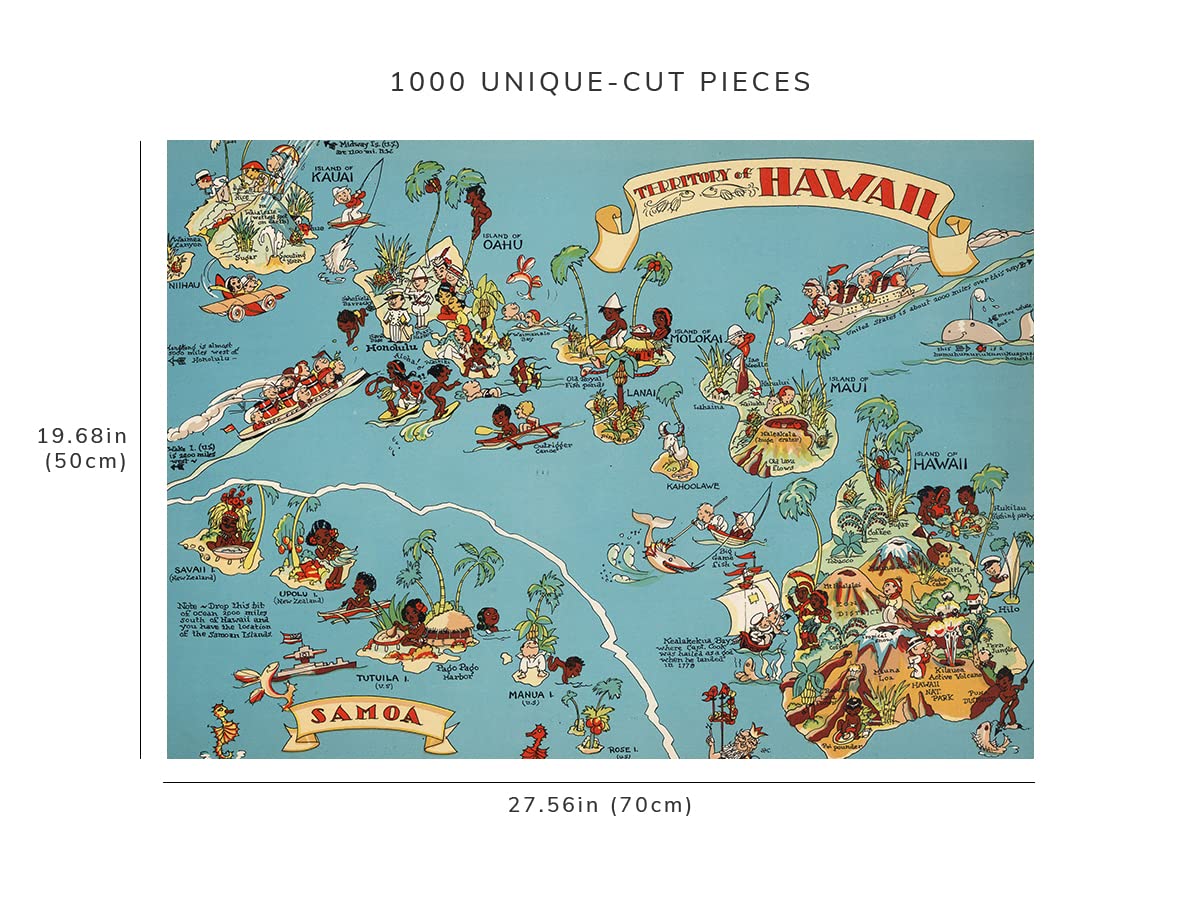 Amazon.co.jp: 1000ピース ジグソーパズル | 1935年 ハワイ領土の
