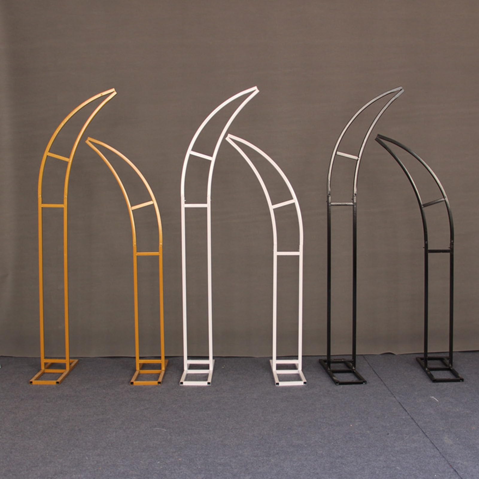 KDX Metalowy łuk ślubny do użytku wewnątrz / na zewnątrz 210 cm i 250 cm – idealny na wesela, urodziny, imprezy, Boże Narodzenie, dekoracja ogrodowa, eleganckie białe tło