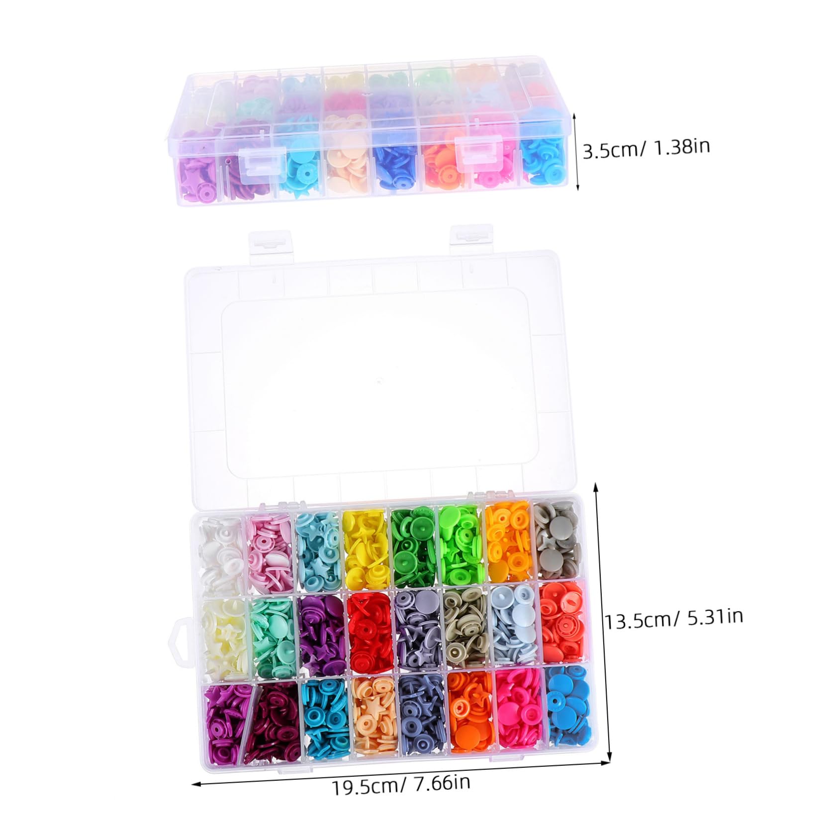DOITOOL Botones a Presión de Resina y Plástico para Manualidades, 360 Piezas Multicolor, Broches Duraderos para Ropa, Costura y Accesorios, Uso en Camisas, Jeans y Chaquetas, Set Completo