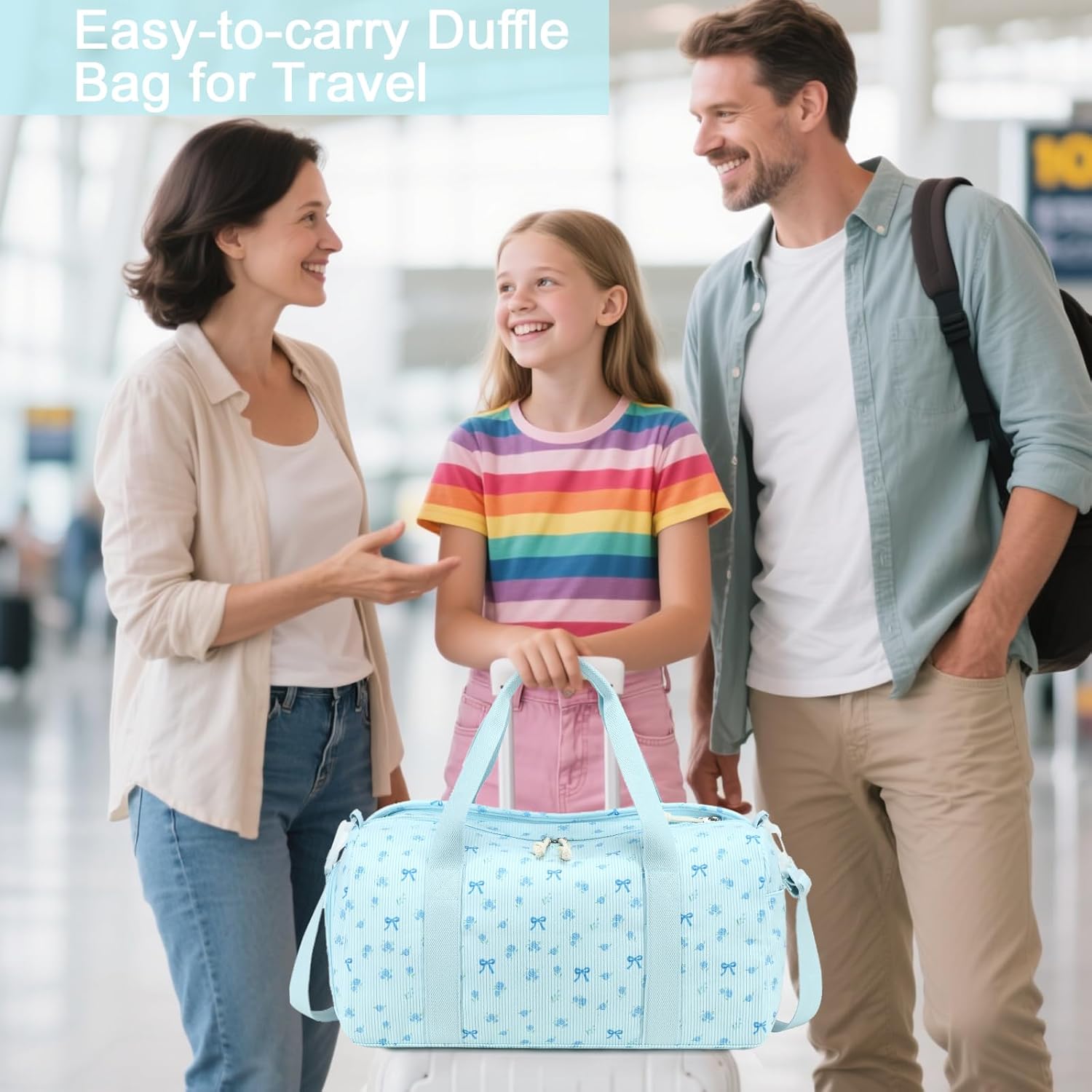 BTOOP Duffle Bag for Gym Sports Women Girls Workout Travel Bag Weekender with Shoe Compartment and Wet Pocket