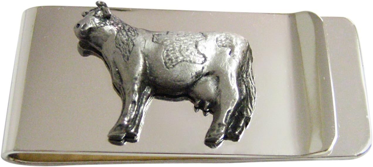 Kiola Designs Silver Toned Cow Money Clip