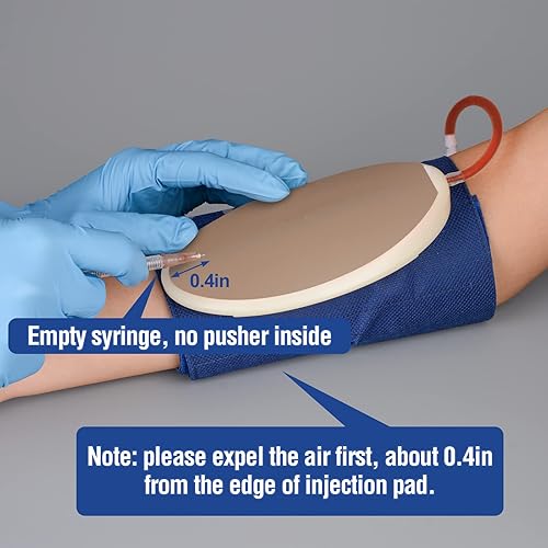 Miniatura 2 de Medarchitect Kit de práctica IV para entrenamiento de inyección, kit de práctica de inyección portátil para práctica de venipuntura, almohadilla de