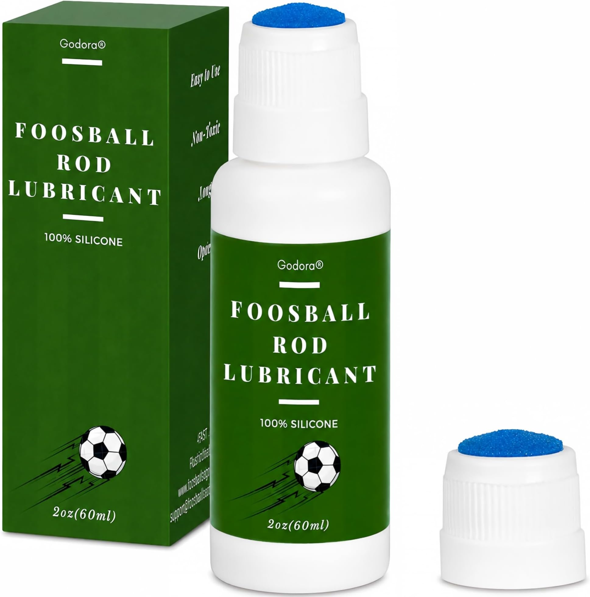 2 Oz Foosball Rod Lubricant, 100% Pure Silicone, Dauber Applicator