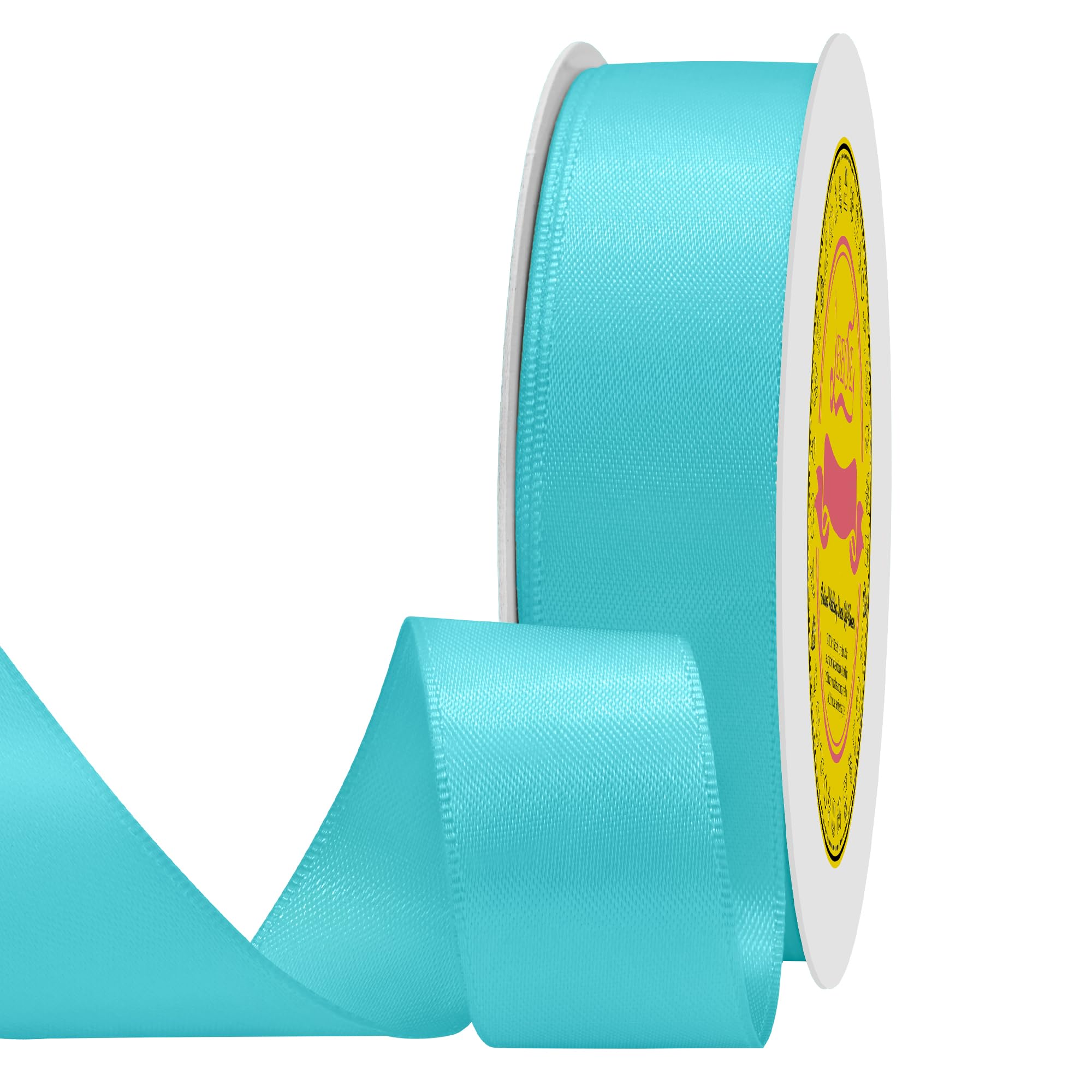 Double Face Turquoise Satin Ribbon 7/8 inch X 25 Yards for Gift Wrapping Very Suitable for Weddings Party Hair Bow Invitation Decorations and More