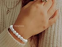 Vista 209 de Amazing Gemstone Pulsera de cristal para mujeres y hombres, pulsera de cristal curativo de protección, pulsera elástica con cuentas de piedras