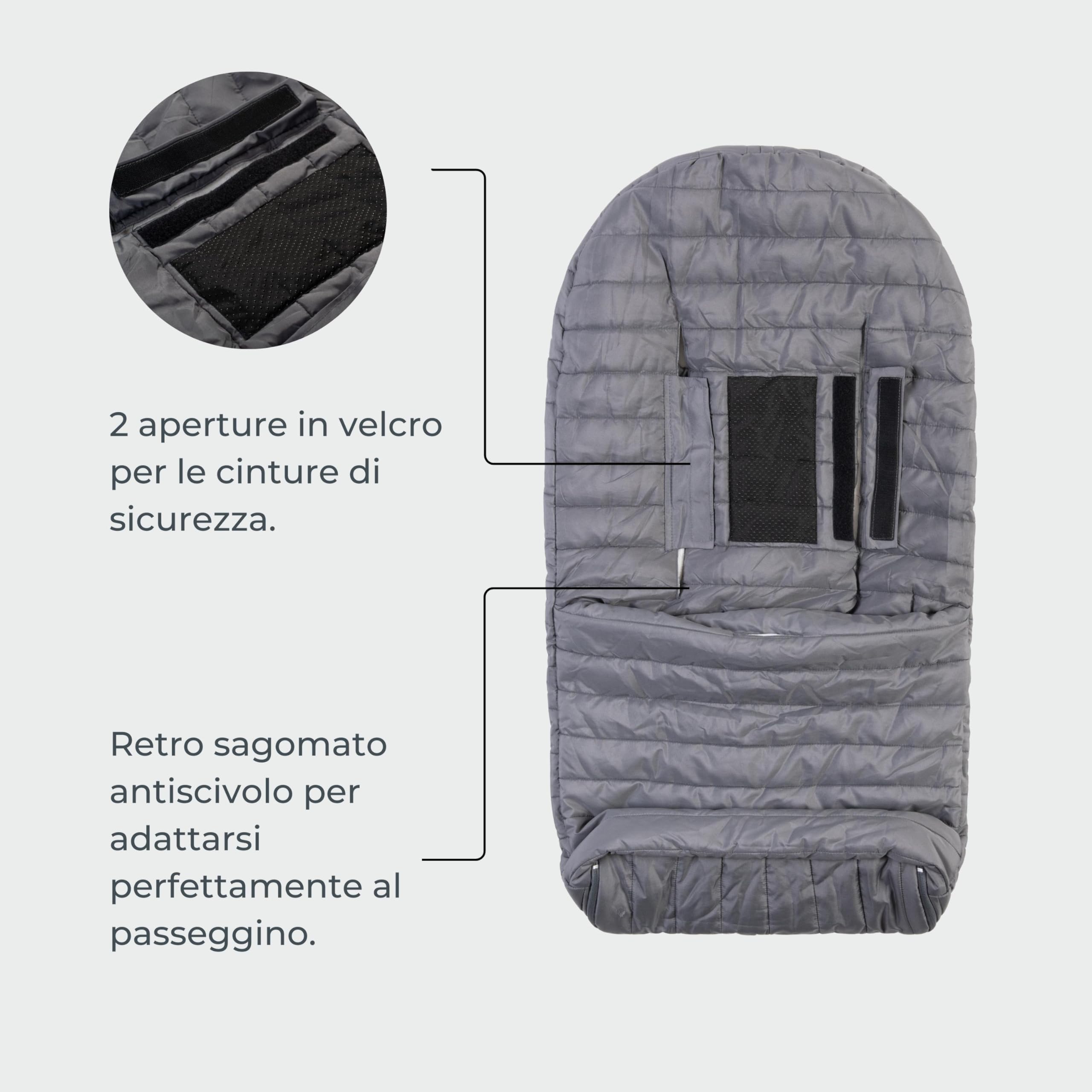 Nuvita Moovo 9658 Junior Slender | Sacco universale per passeggino | Massima Protezione dal Freddo da 6 a 36 Mesi (100cm) |Ultra Sottile, Leggero e Protettivo fino a -10°C | Pistacchio