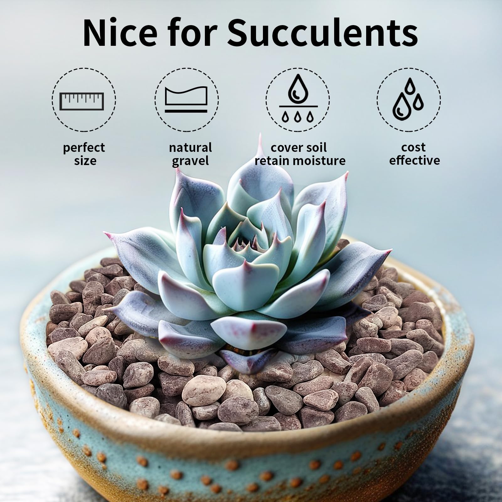 FANTIAN 2 lbs Succulent and Cactus Pebbles Gravel, 6-9 mm Decorative Red River Rocks for Plants Indoor Vases, Terrarium - Image 3
