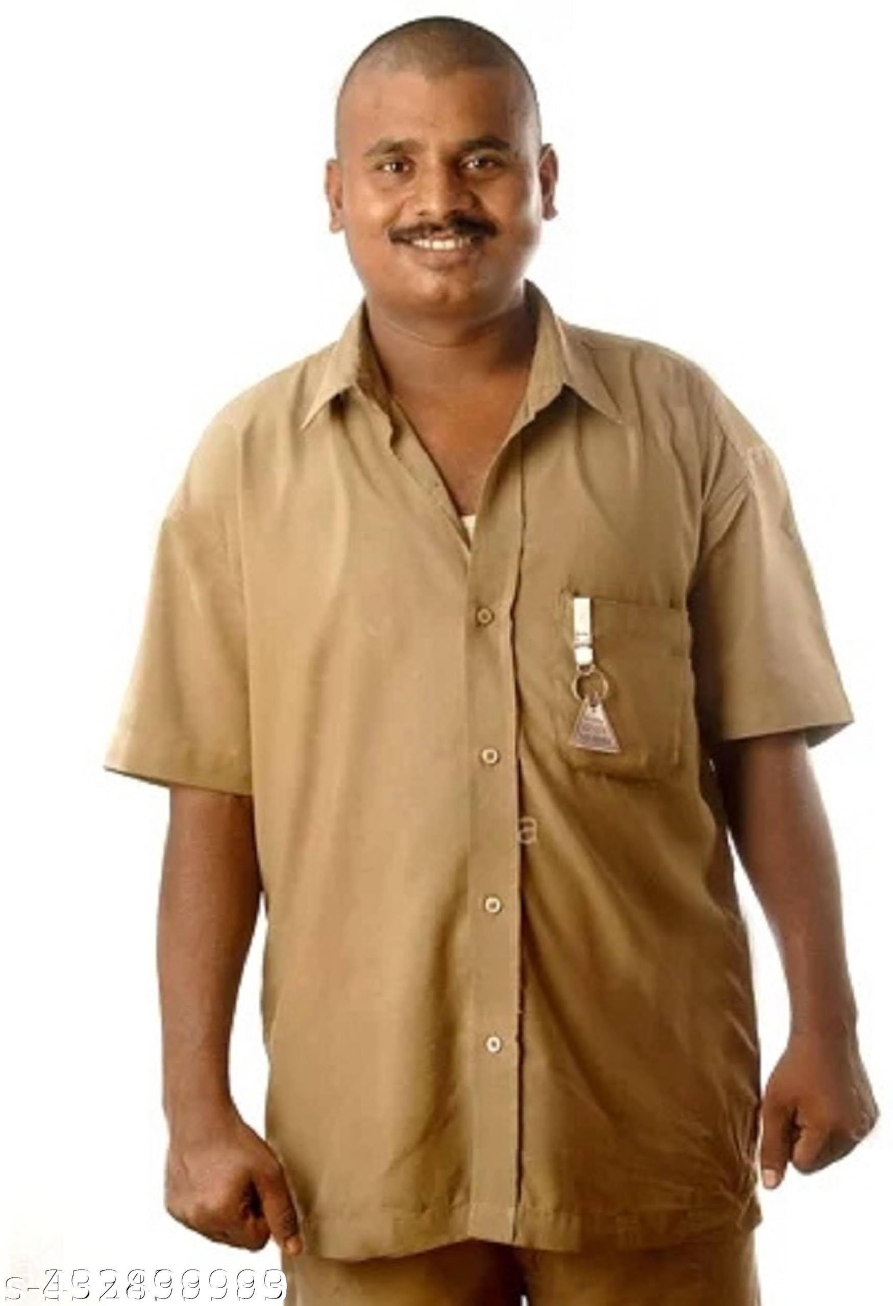 Men Khaki Color Shirts | Set of 1 |haff Sleeves | Workers Duty Drivers Shirts | Comfortable Wear for Men-picture-31