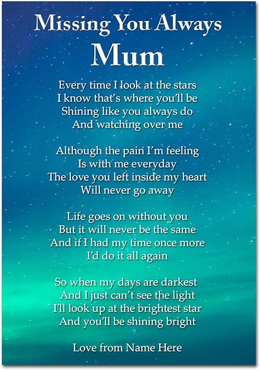 Daughter Birthday Memorial Grave Card