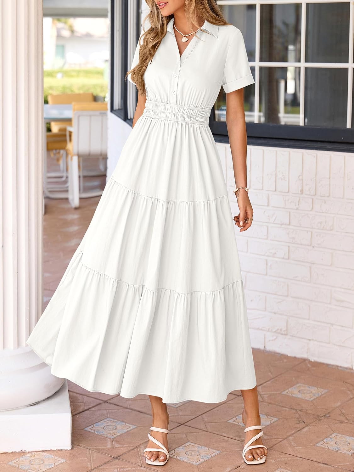 BTFBM Wedding Guest Dresses for Women Beach Fashion Casual Short Sleeve V Neck Solid Spring Summer Boho Maxi Dress