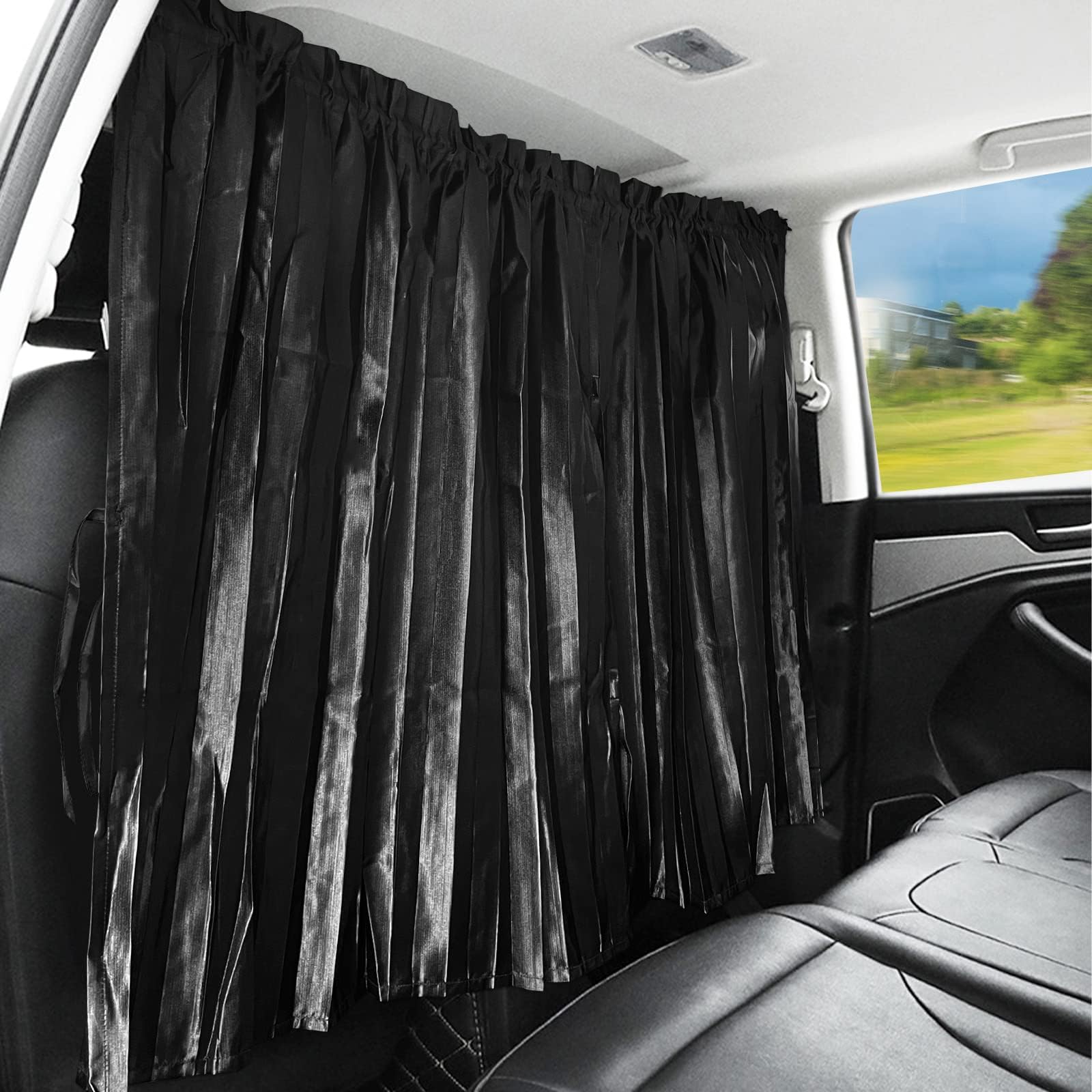 Car Curtains - Divider Privacy Window Sun Shade - Side Windshield Magnetic Sunshades Covers - Travel Removable Simple