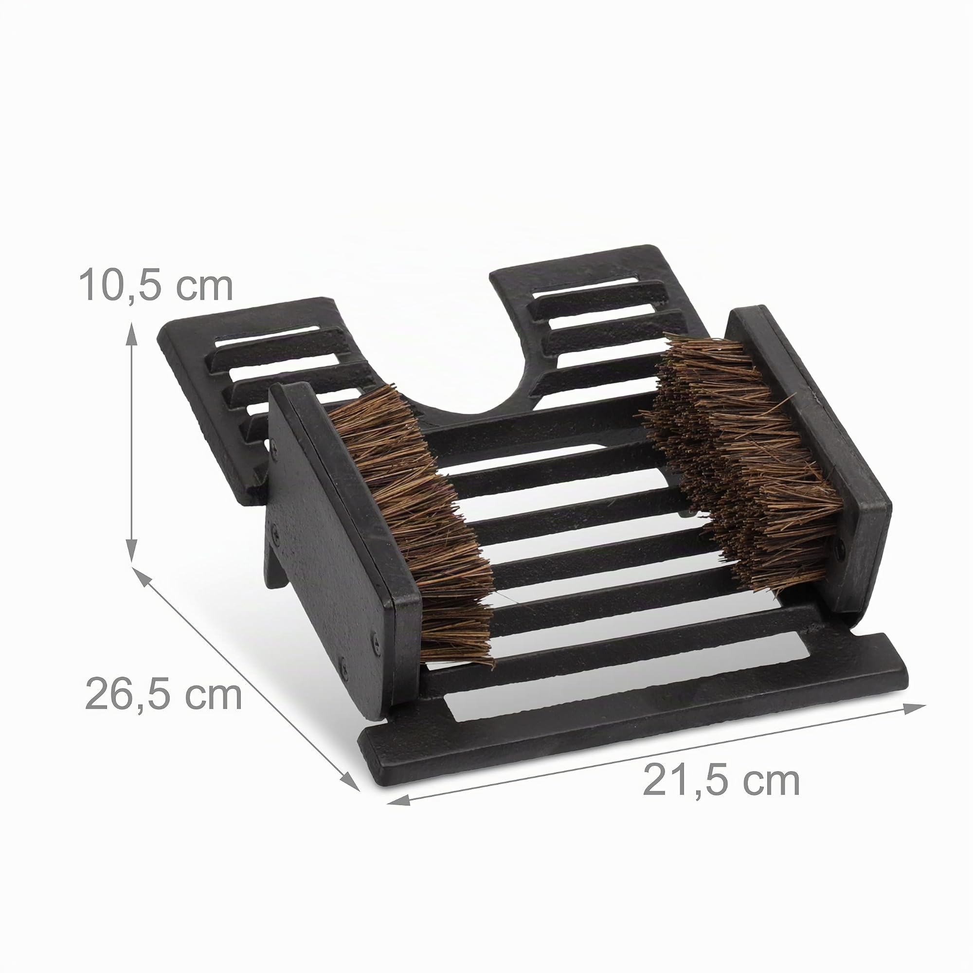 Relaxdays Retire-Bottes, en Fonte, avec brosses, Lave-Chaussures, Style Ancien, extérieur, Noir