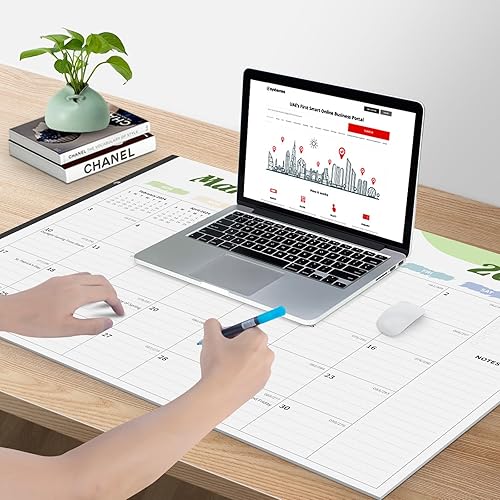 Miniatura 3 de Calendario 2024, calendario de escritorio 2024 grande de 22 x 17 pulgadas, calendario de escritorio de 18 meses, desde enero de 2024 hasta junio de