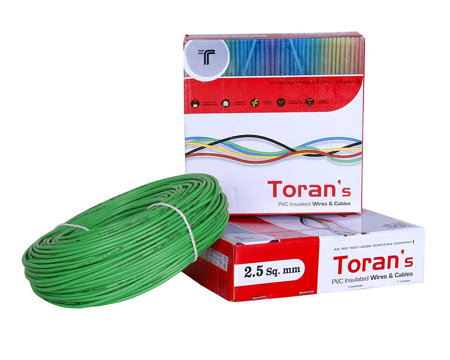 Buy 2.5 Sq/MM Toran PVC Green Insulated Wire and Single Core Flexible