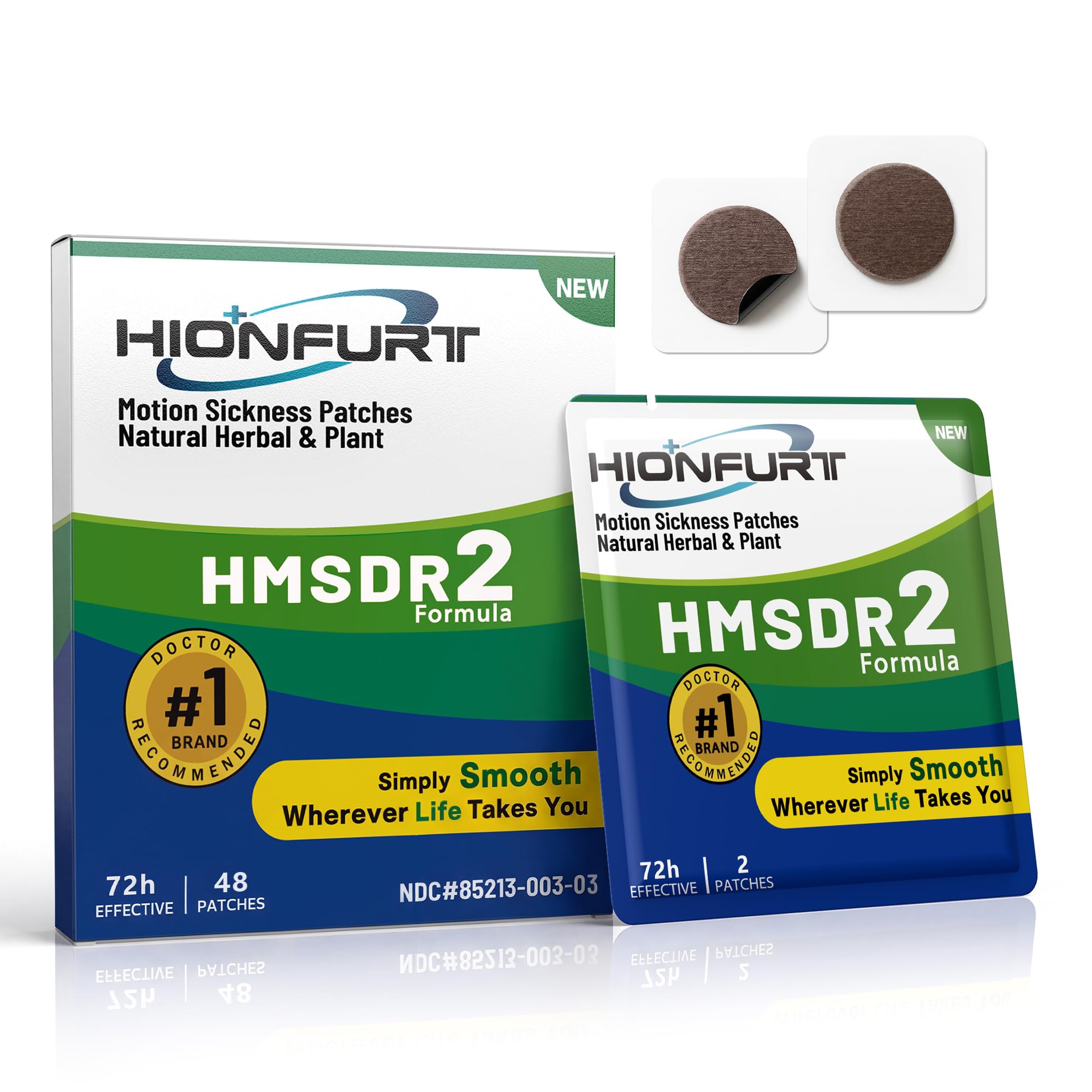 Hionfurt 32ct Motion Sickness Patches, Non-Drowsy Herbal Relief — Amazon image 9