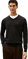 Tommy Hilfiger Men's Essential V-Neck Cotton Pullover Sweater - Long Sleeve, Soft, Layerable Warmth