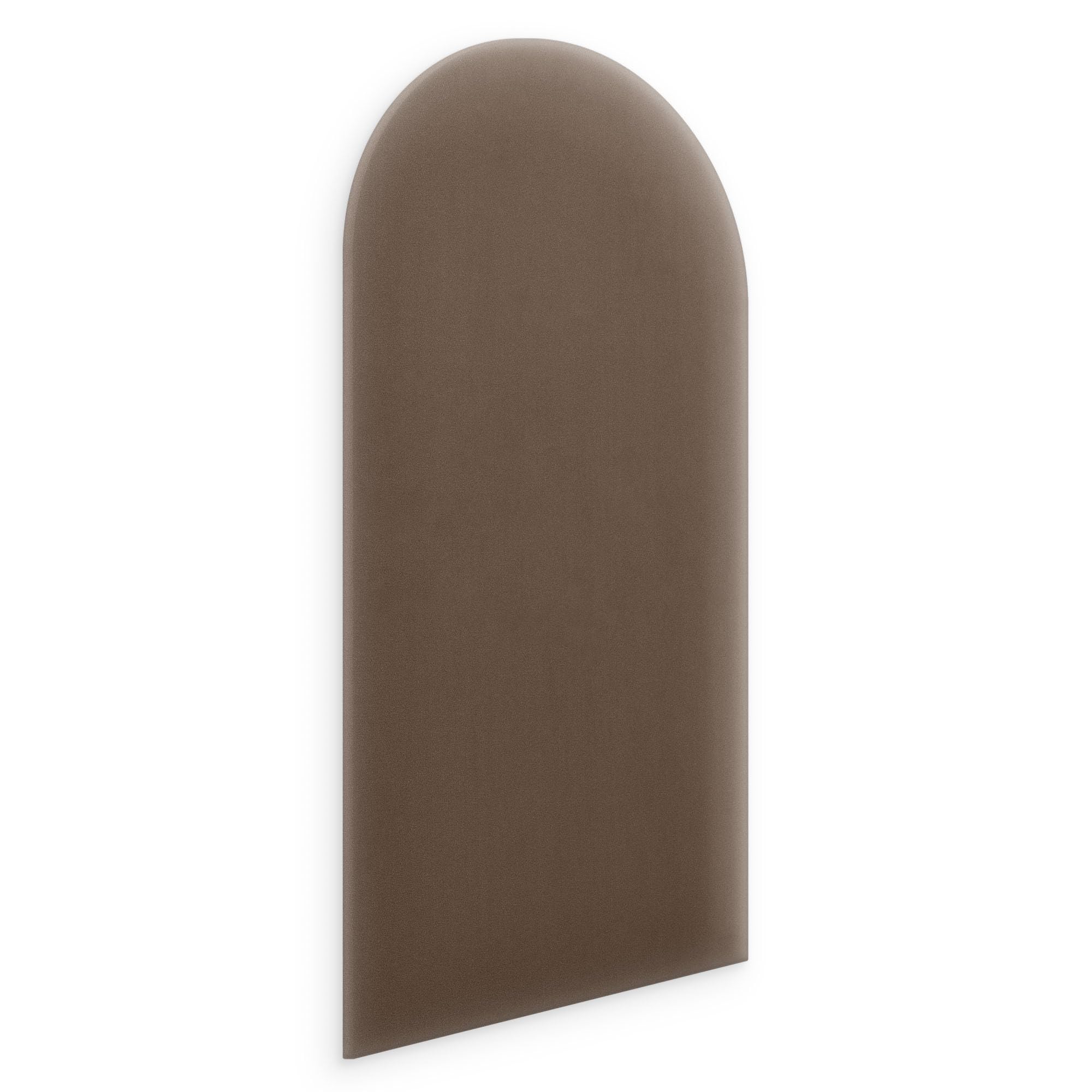 murando - Wall cushion as a headboard for a bed Oval Velvet Premium 80x30 cm - Padded wall panel wall decoration for bedroom living room children's room - brown