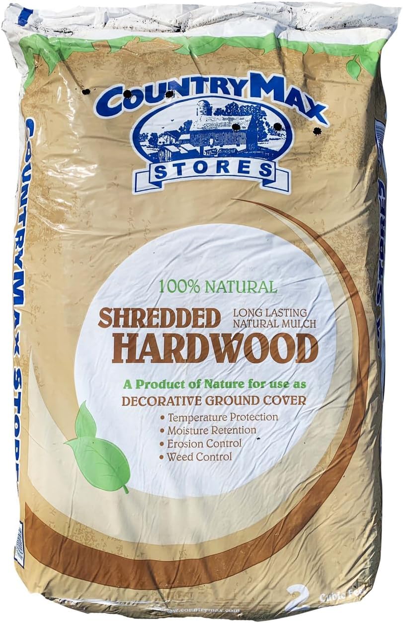 CountryMax Natural Shredded Hardwood Mulch, 2 Cu. Ft.