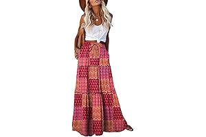 Flowing Bohemian Rhapsody: Unleash Your Woodstock Spirit in This Maxi Skirt
