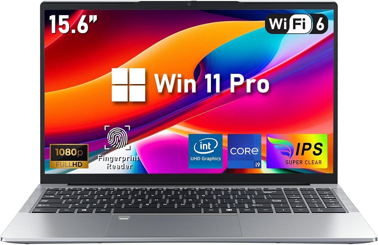 2025 15.6 Inch Gaming Laptop Computer, i9-11900H Processor(up to 4.9Ghz), 32GB RAM 1TB SSD, UHD Graphics, 1920 * 1080 IPS Display, 5000mAh Battery, WiFi 6, BT5.2, Backlit Keyboard, Silver