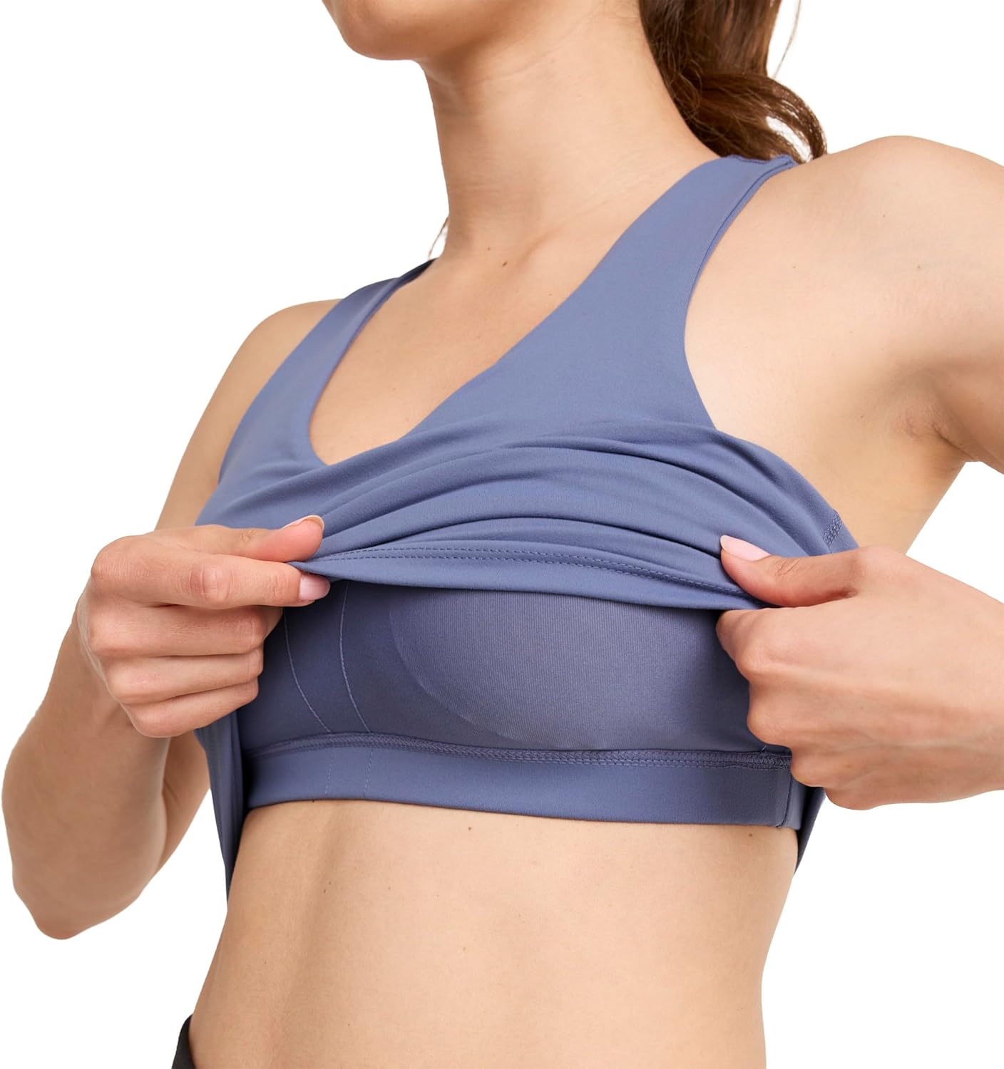 Jockey Women's Activewear EverActive V-Neck Crop Tank with Built-in Bra