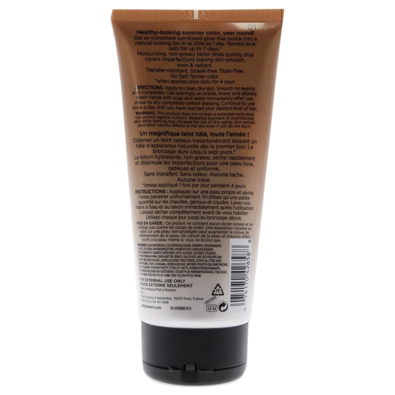 Sally Hansen Airbrush Legs Tanning Lotion, Light to Medium | Gradual Tan | 5.9 Oz | Pack of 2